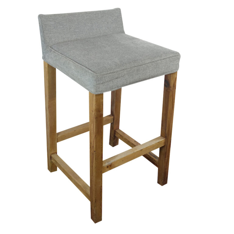 Tabouret haut en vieux bois