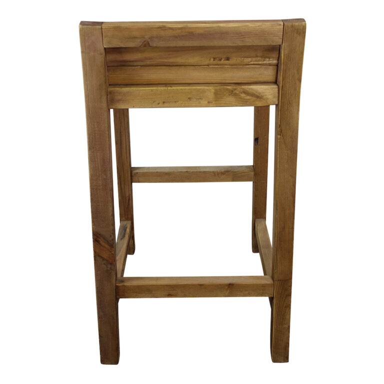 Tabouret haut en vieux bois - DUBLIN