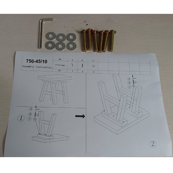 Banc en vieux bois - SCUOL - plan